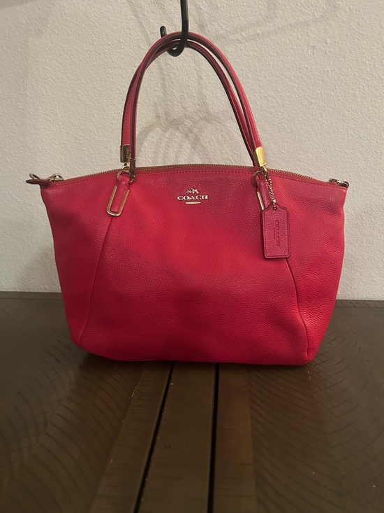 Coach Handbags - Coach Pink Pebbled Leather Kelsey Satchel No. A1580-F34493